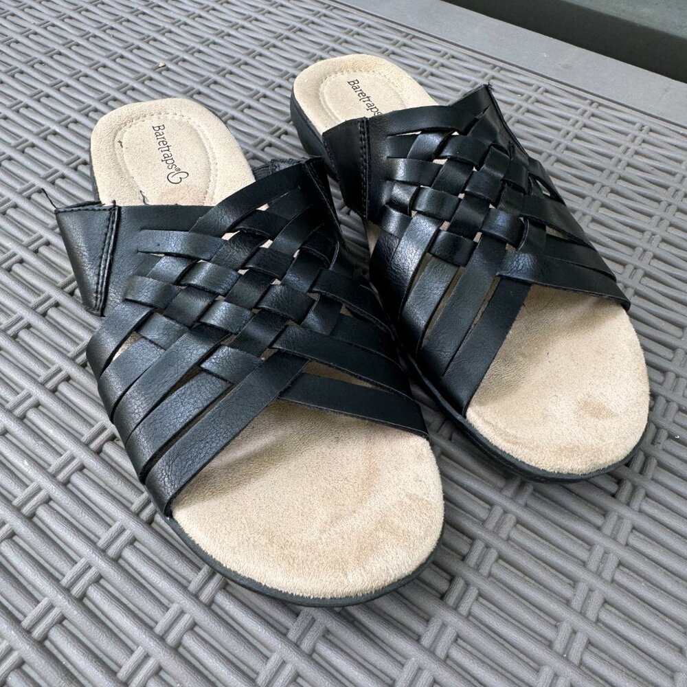 Beartraps Comfortable Black Braided Sandal